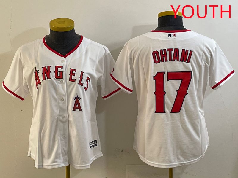 Youth Los Angeles Angels #17 Ohtani White Game 2025 Nike MLB Jersey style 3->youth mlb jersey->Youth Jersey
